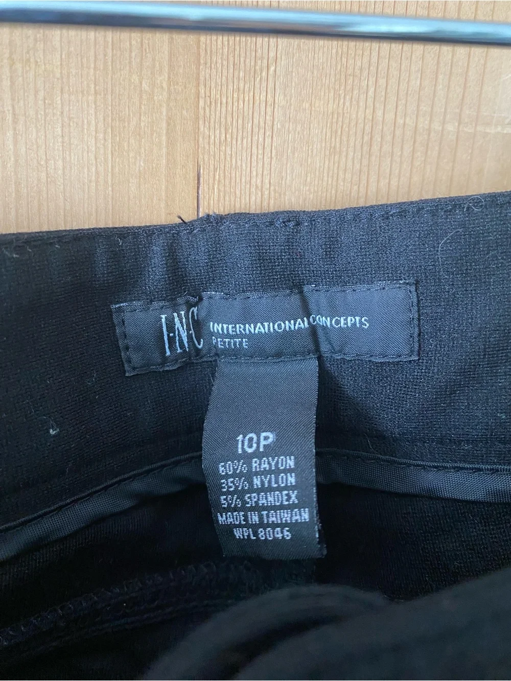 INC International Concepts women Black Slim Straight slacks